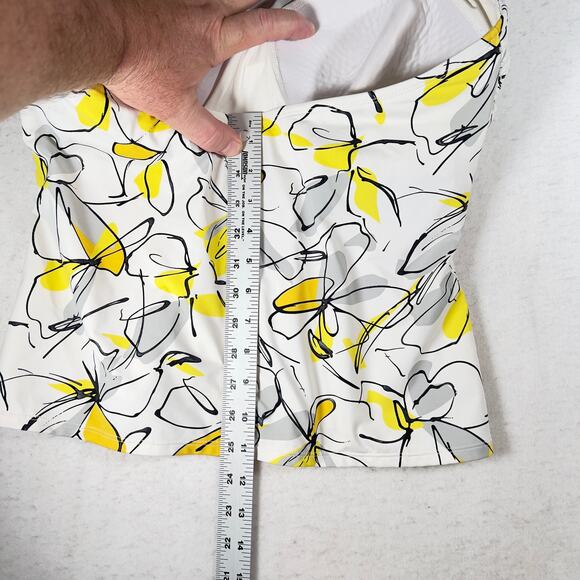 Jantzen Halter Swim Top Woman's 16 Japanese Floral Padded Bra Spandex Stretch - Picture 11 of 16